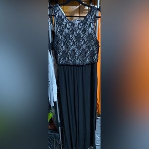 Black one piece jumpsuit.